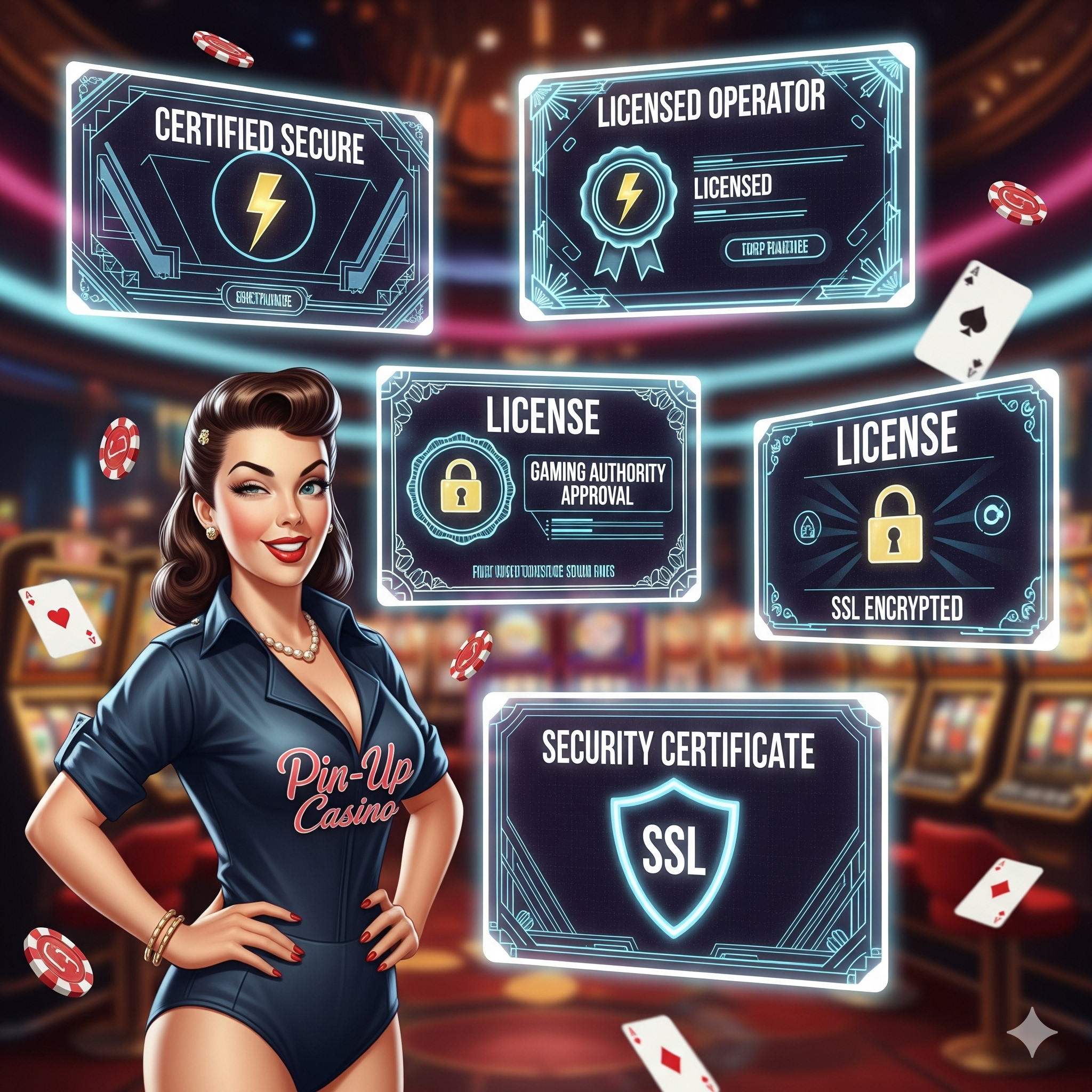 Licenses and security certificates of Pin-Up Casino