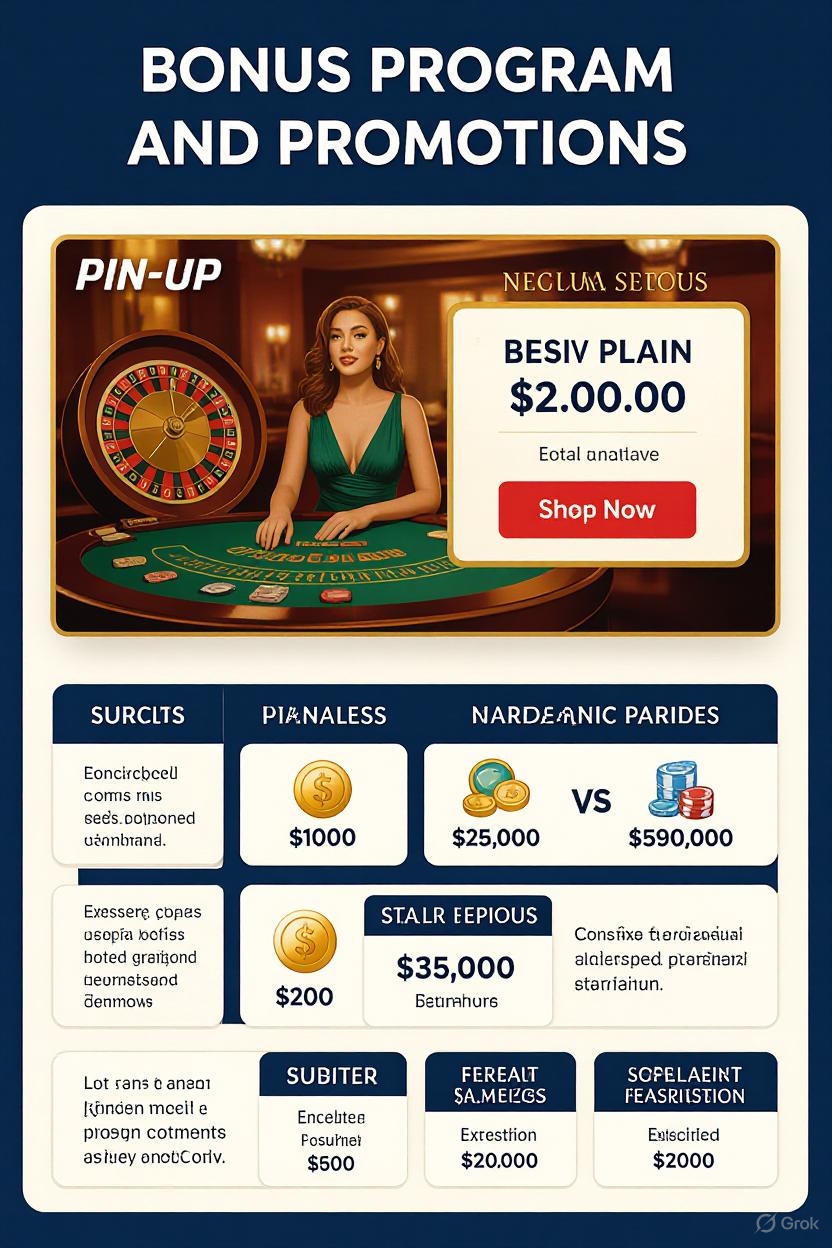 Bonus program and promotions of Pin-Up Casino